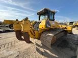 Used Komatsu,Used Bulldozer in yard,Side of used Komatsu,Side of used Bulldozer